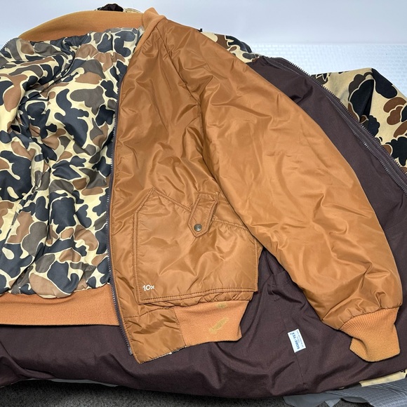 Vintage 10X USA Gore-Tex Men's L Camo Hunting Jacket Removable Lining Hood WARM! - Picture 5 of 12